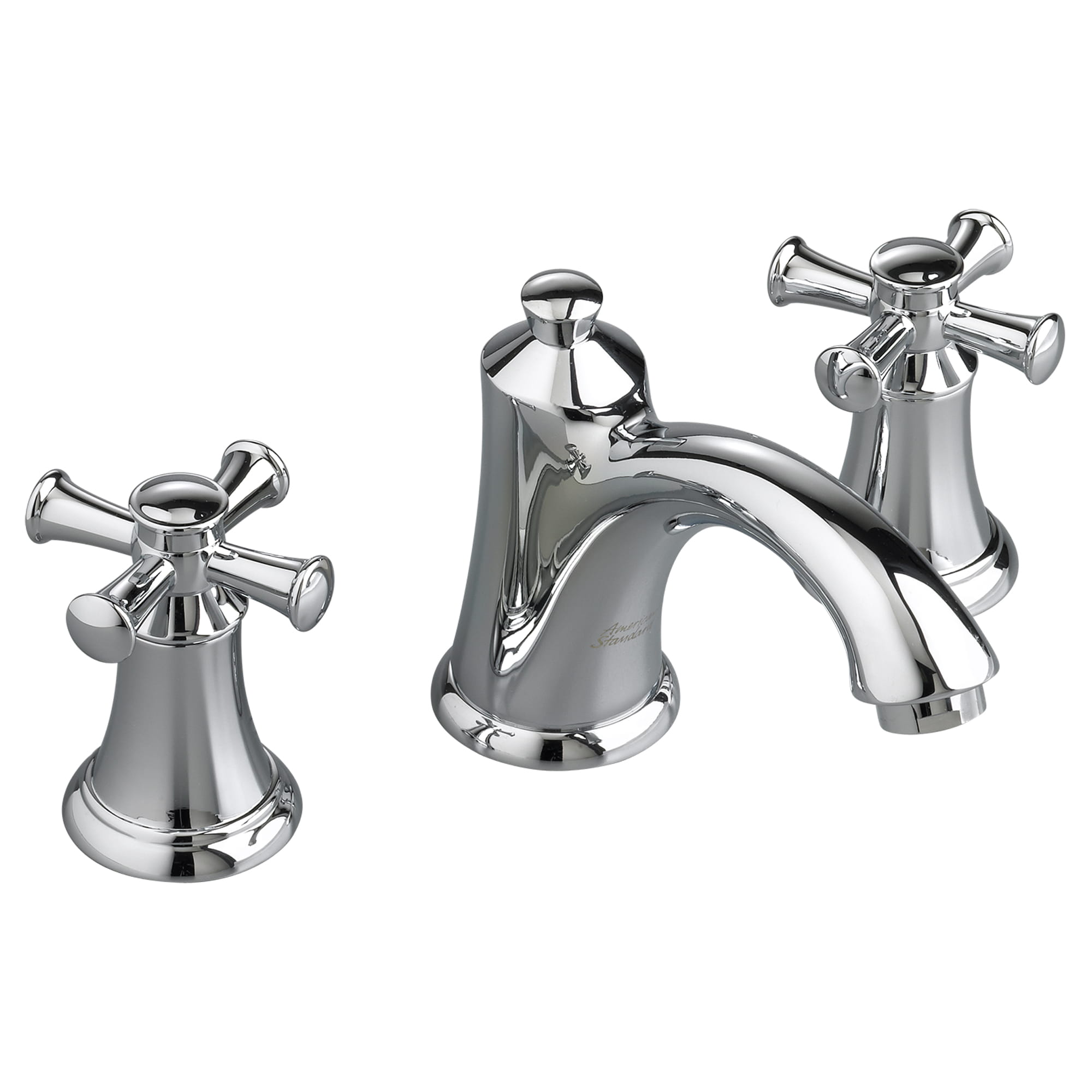Portsmouth 8 In Widespread 2 Handle Bathroom Faucet 12 GPM with Cross Handles CHROME